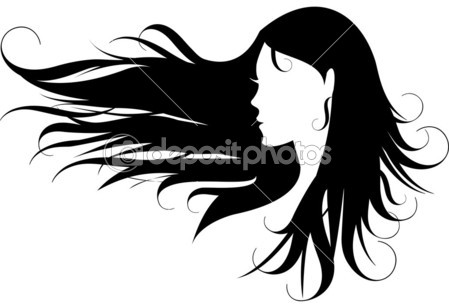449x308 Flowing Hair Vector Clipart Panda