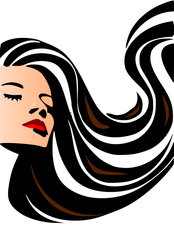 Flowing Hair Vector | Free download on ClipArtMag