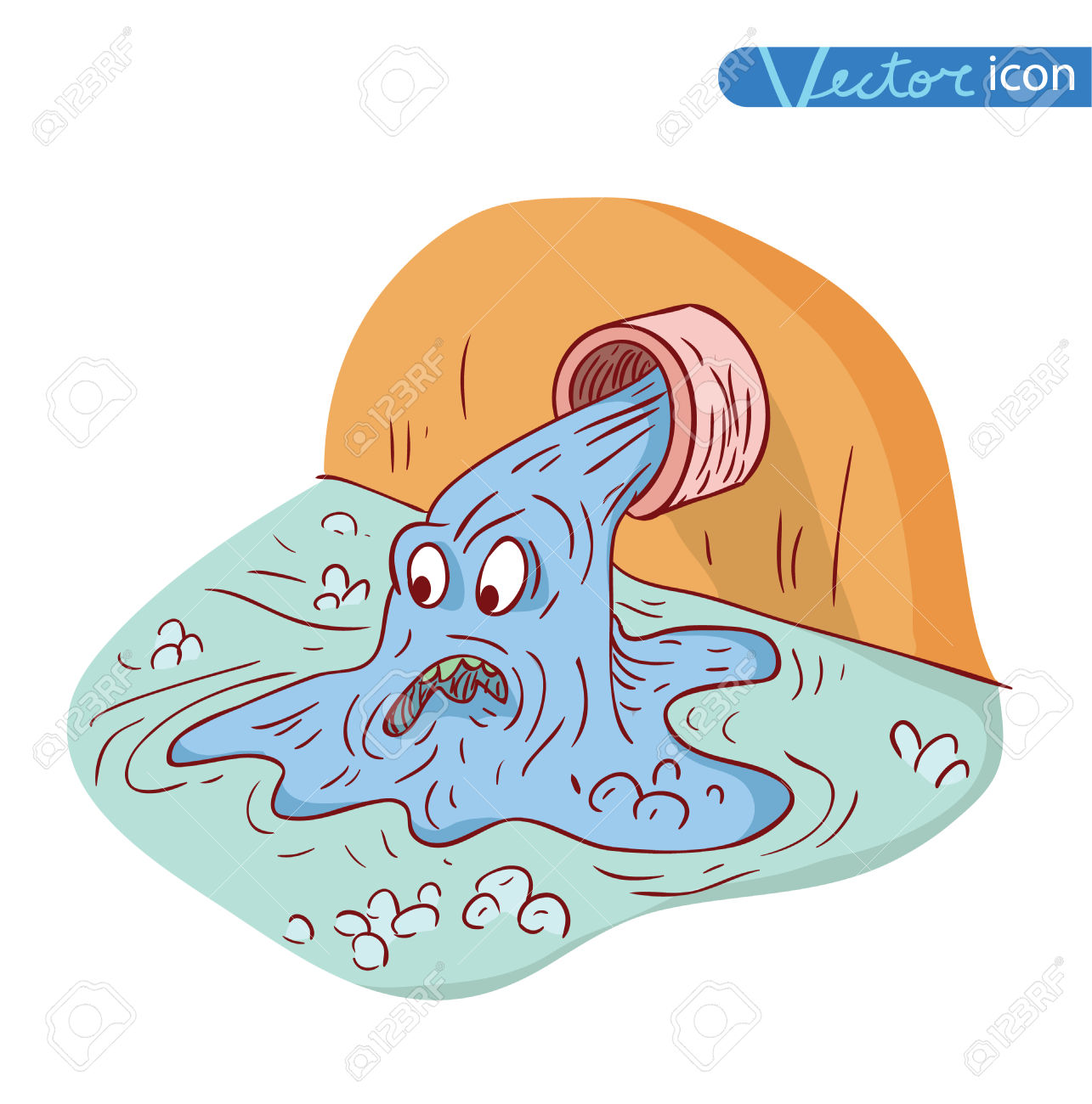 1285x1300 River Clipart River Pollution