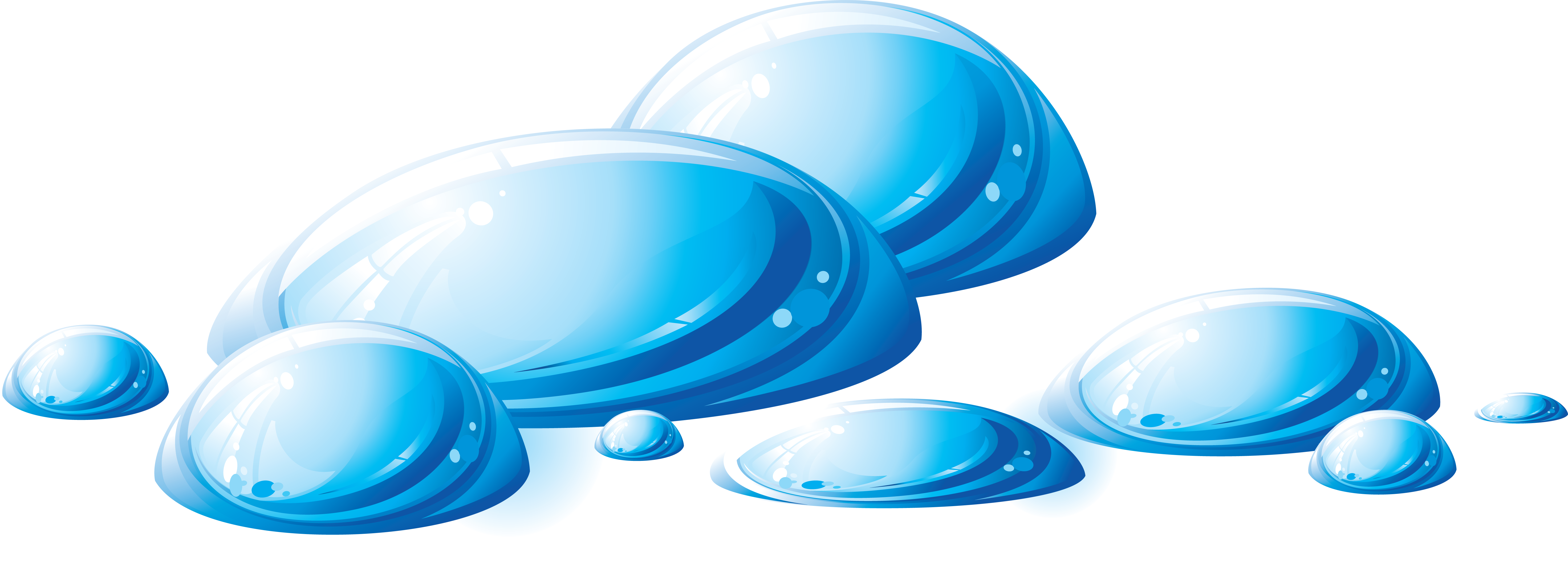 5886x2112 Blue Water Clipart Water Flow