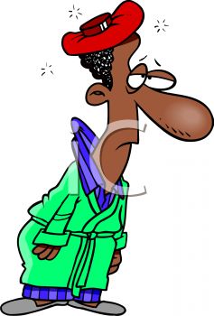 237x350 Royalty Free Clipart Image Black Guy With The Flu