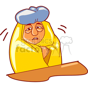 300x300 Royalty Free Man Sick With The Flu 154876 Vector Clip Art Image