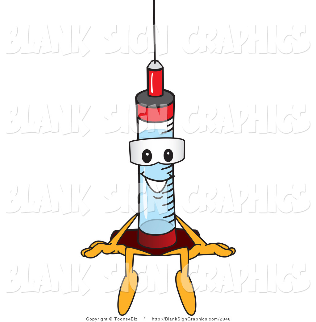 1024x1044 Vector Illustration Of A Syringe Sitting On A Blank Sign By