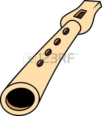 395x450 Flute Clipart Vector