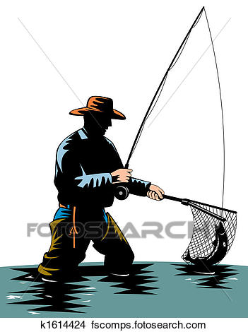 351x470 Drawings Of Fly Fishing K1614424