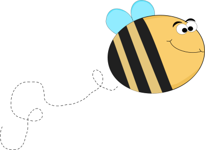 400x293 Funny Bee With Big Eyes Flying Clip Art