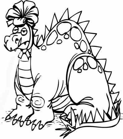396x445 Fiery Dragon Coloring Pages