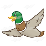 160x160 Abeka Clip Art Flying Duck