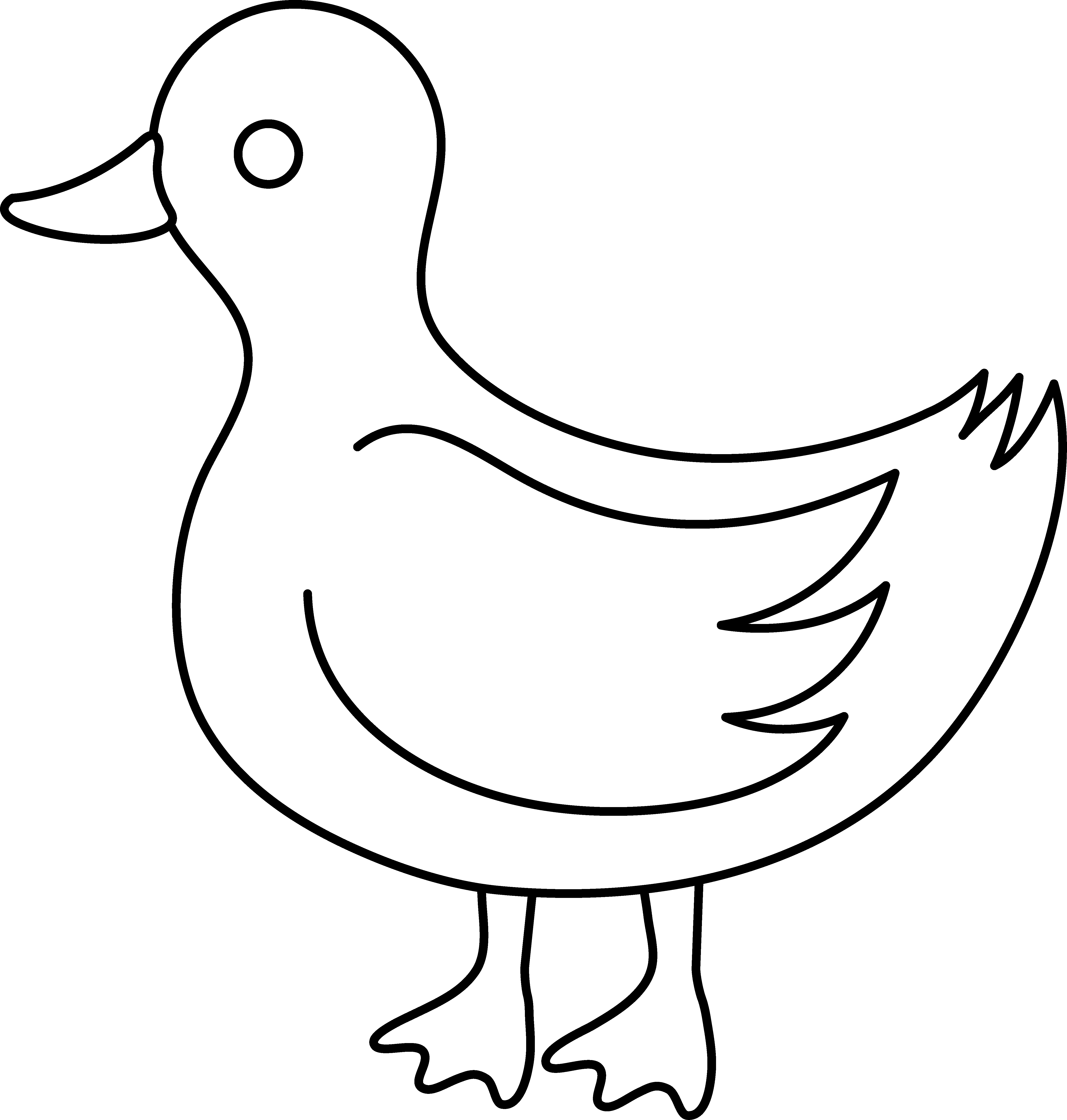 5147x5401 Duck Clipart Line Drawing