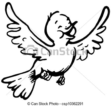 450x429 Black And White Flying Bird Clipart