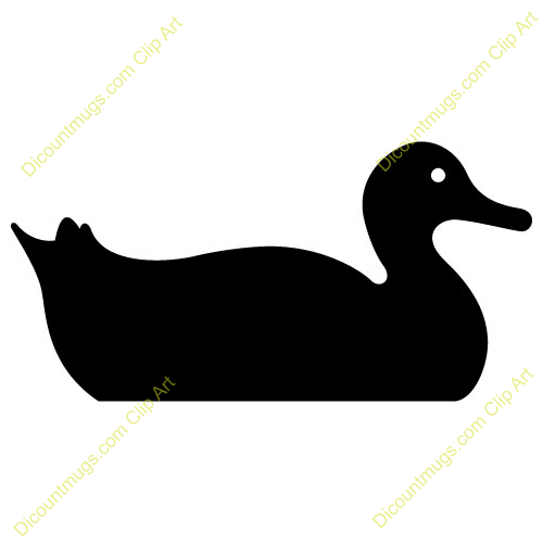 500x500 Duck Clipart Black
