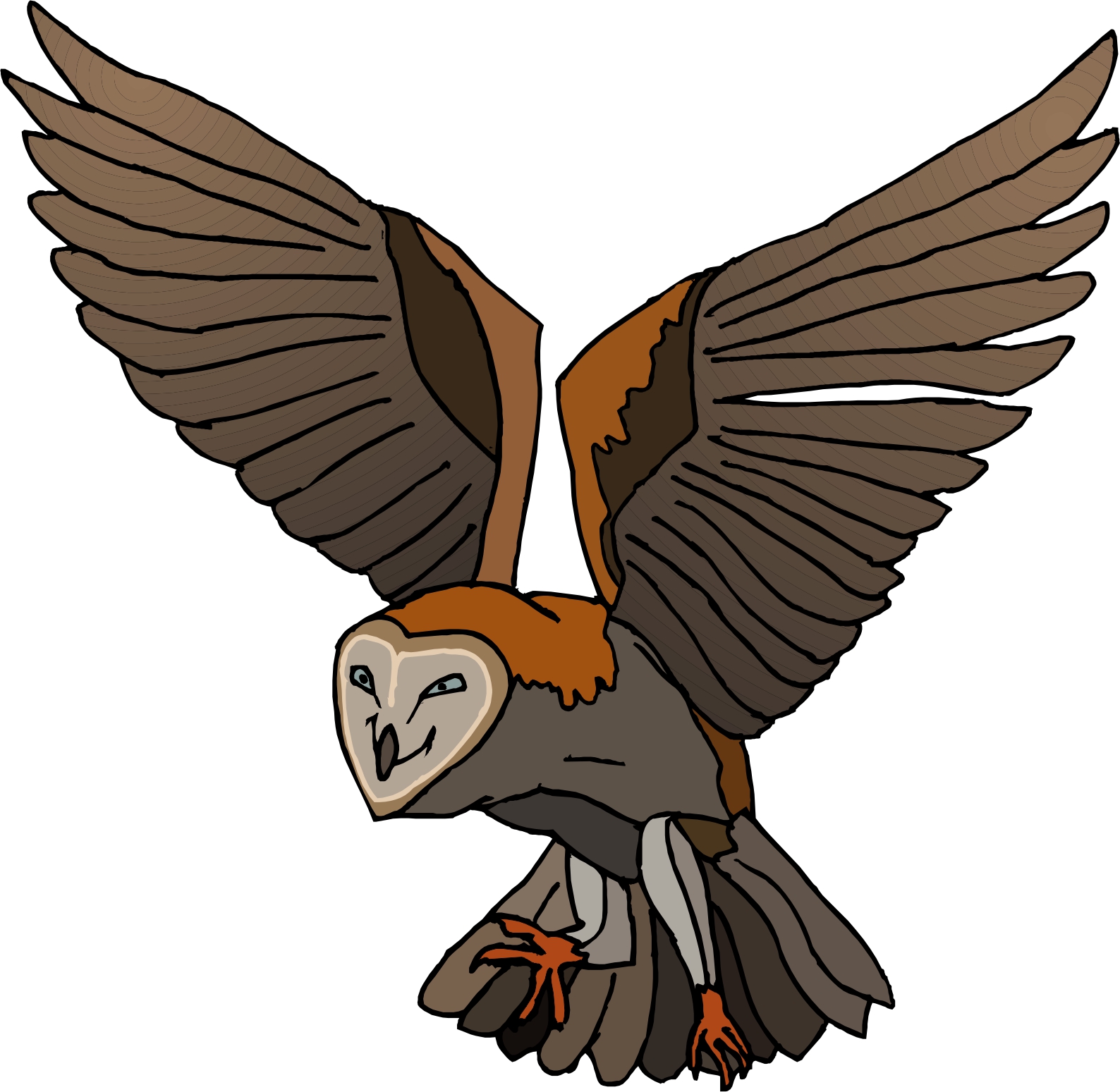 1588x1549 Best Flying Owl Clipart