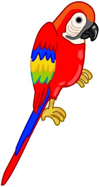 340x641 Free Parrot Clipart