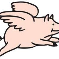 200x200 Flying Pig Clipart