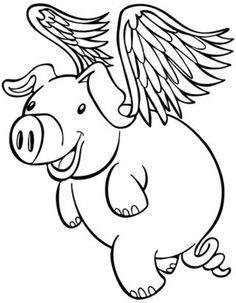 236x303 Flying Pig Clipart Black And White