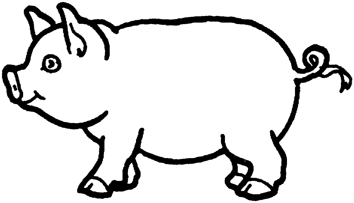 1410x809 Pig Clipart Black And White