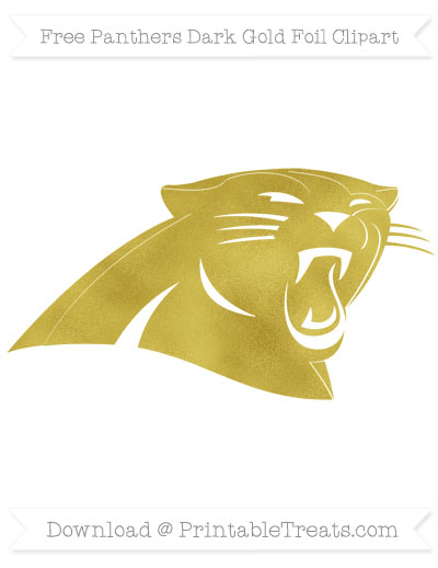 400x518 Panthers Dark Gold Foil Clipart Printable