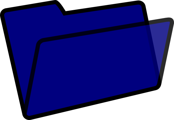 600x414 Dark Blue And Black Folder Clip Art