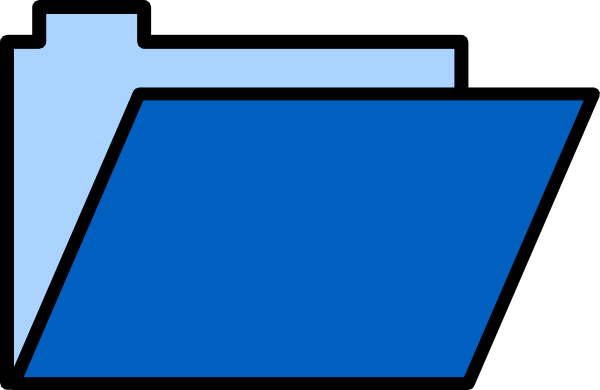 600x390 Blue Folder Lite Clip Art