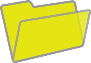 300x207 Yellow And Grey Folder Clip Art