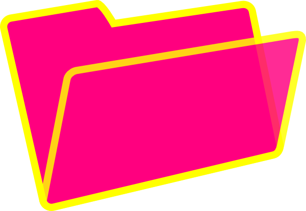 600x414 Yellow And Pink Folder Clip Art