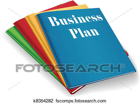 450x334 Clipart Of Business Plan Folder Binders Stack K8354282