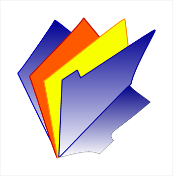 344x350 Folders Clip Art