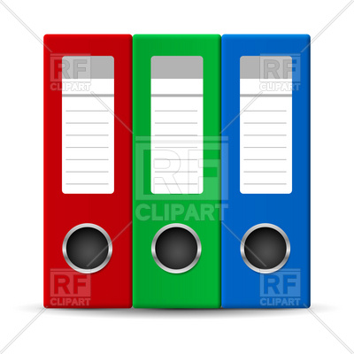 400x400 Office Folders Royalty Free Vector Clip Art Image