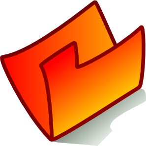 297x298 Orange Folder Clip Art