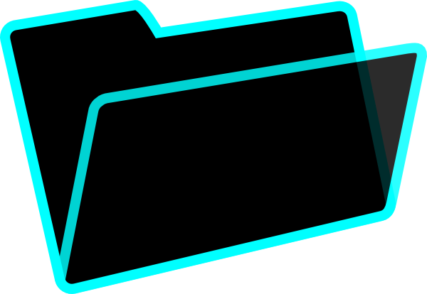 600x414 Black Folder Clipart