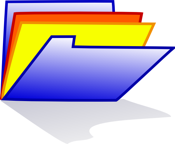 600x493 Blue Folder Icon Clip Art Free Vector 4vector