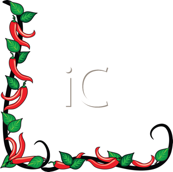 350x347 Mexican Food Border Clipart