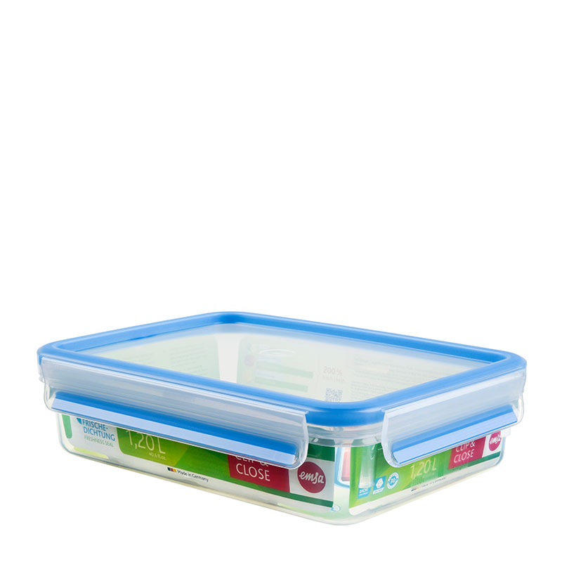 800x800 Clip Amp Close Food Storage Container, Classic Format Emsa