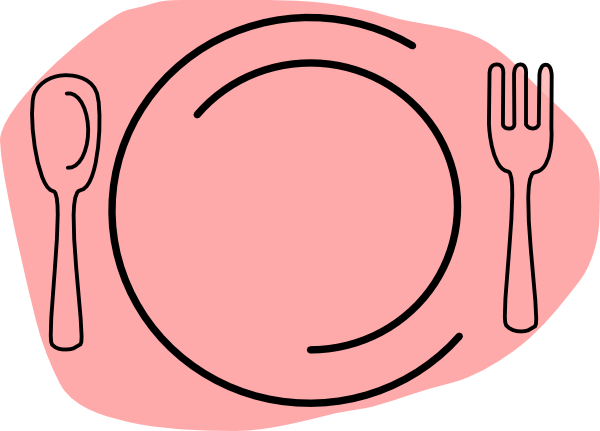 600x431 Pink Plate Clip Art