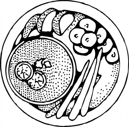 425x420 Plate Of Food Clip Art Vector Clip Art Free Vector Free Download