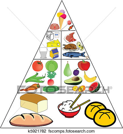 432x470 Clipart Of Foodpyramid K5921782