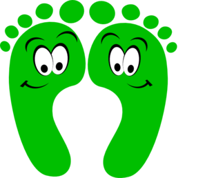 297x258 Foot Green Happy Feet Clip Art