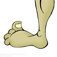 200x202 Big Foot Clipart Happy Foot