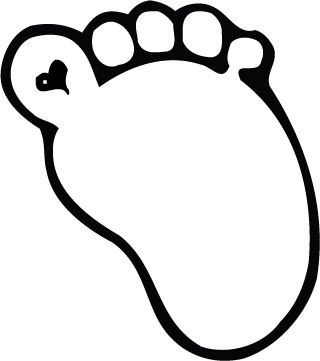 320x361 Clipart Foot Print
