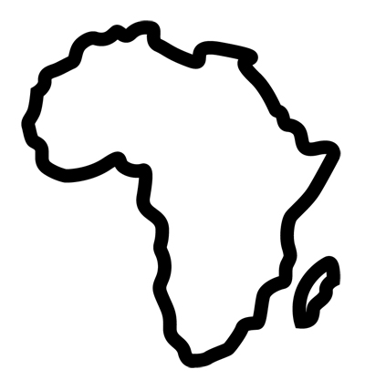400x428 Cute African Outline Map Tattoo On Foot