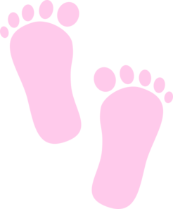 246x298 Light Pink Foot Prints Clip Art