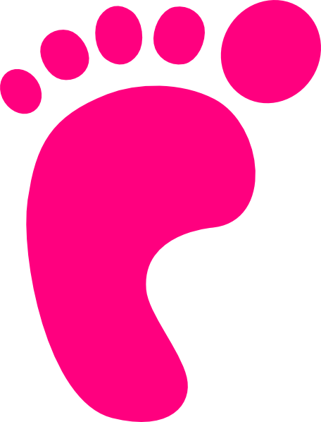 456x598 Pink Foot Clip Art