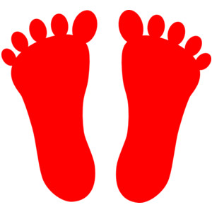 300x300 Red Feet Clipart