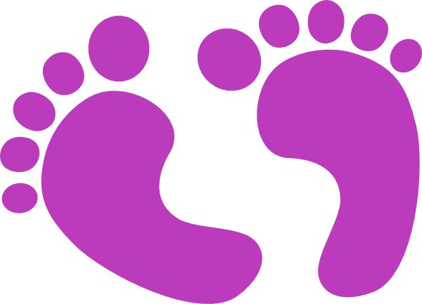 600x433 Footprint Clipart Purple