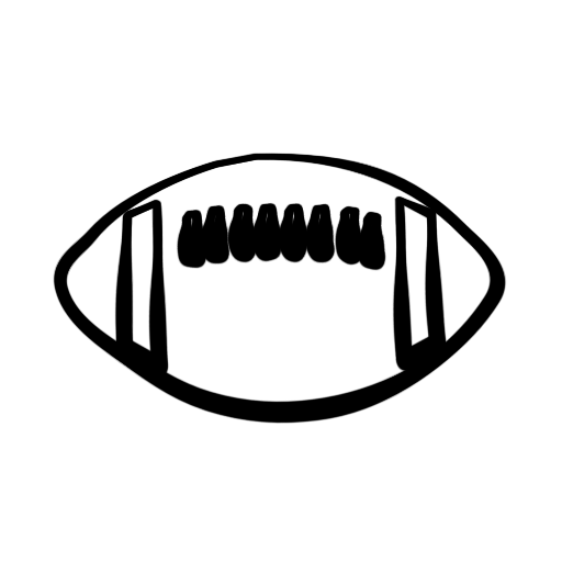 512x512 Football Black And White Cliparts