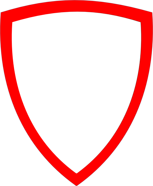 492x598 Shield, Wht W Red Border Clip Art