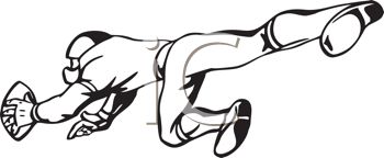 350x144 Best Football Player Clipart Black And White