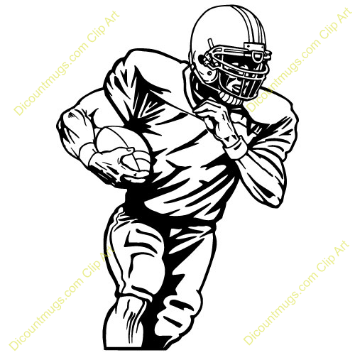 500x500 Clipart Of A Football Player