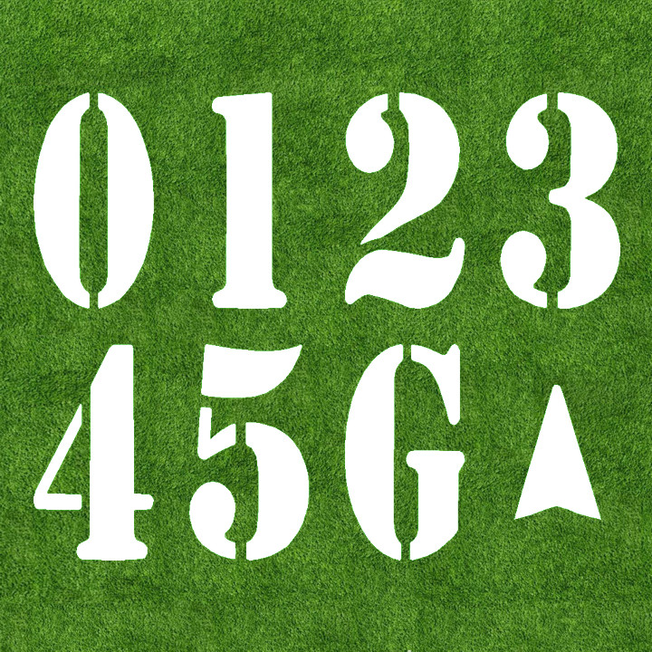 720x720 6' Us Football Field Number Kit Fast Line