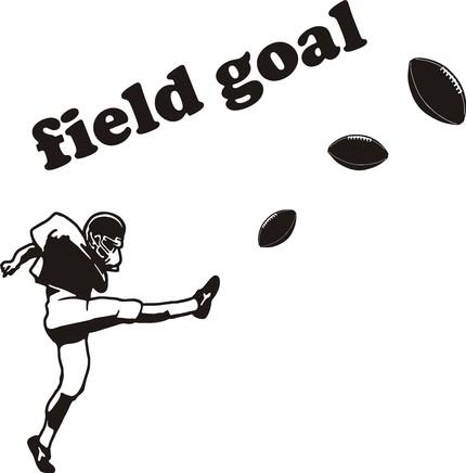 430x436 Football Kicker Clipart